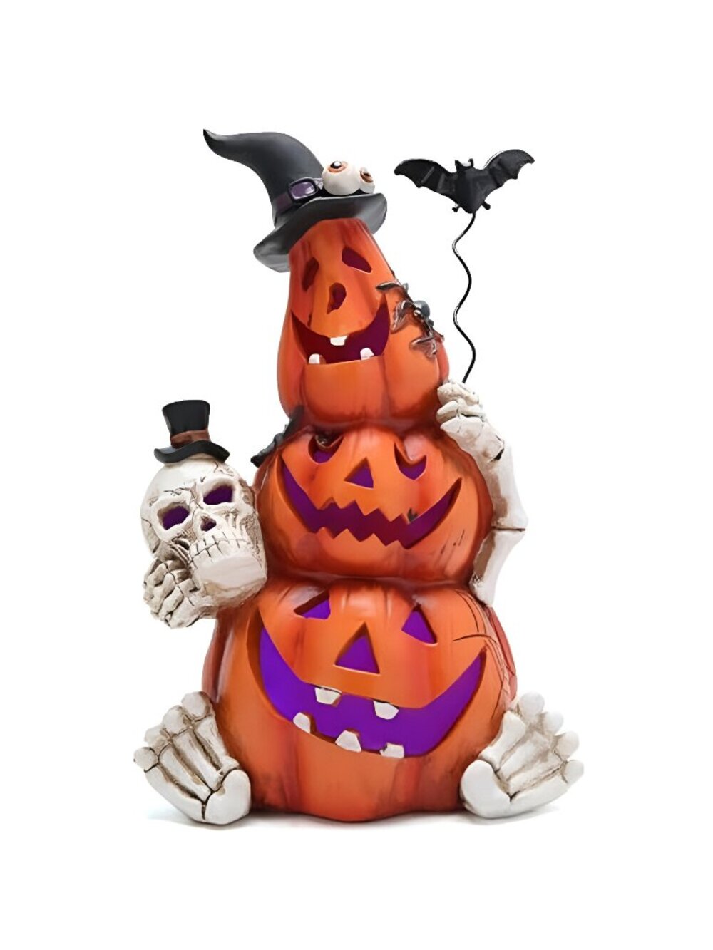 Halloween Pumpkin Decor with Light, Fall Pumpkin Ornaments Indoor